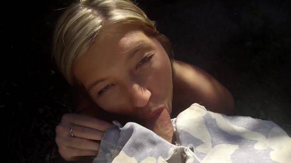 Blonde Showing Her Tits Outside For You - hclips.com on v0d.com