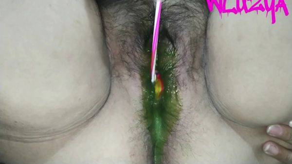 I Finish Putting My Lollipop In My Pussy And My Neighbor Sucks My Hairy Pussy Full Of Candy With My Hot Pussy Milk With So Hot, Candy Hot And Hot Candy - desi-porntube.com - India on v0d.com