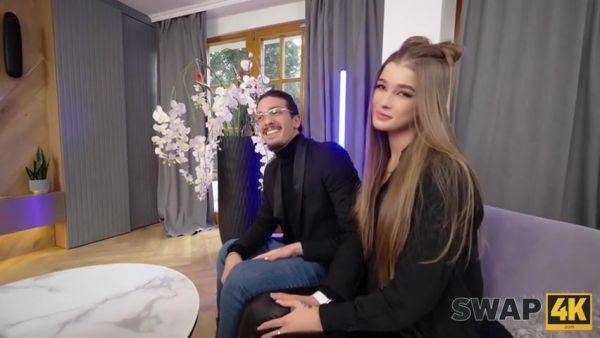 Veronica Leal & Olivia Sparkle - We Tricked This Guy And Fucked His Wife - videomanysex.com on v0d.com