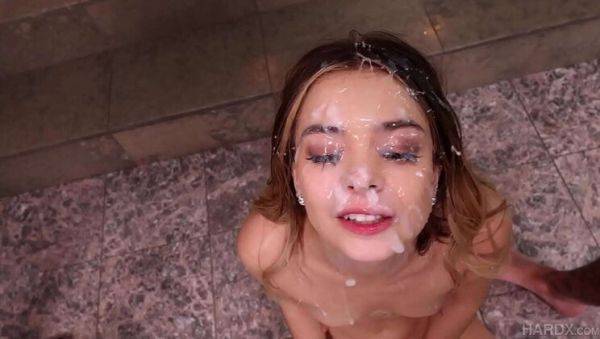 Naughty Molly's First Deepthroat Blowbang - porntry.com on v0d.com