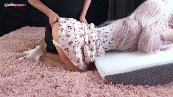 Petite Asian Teen Gets Deep Creampie and Left Dripping Wet - porntry.com on v0d.com