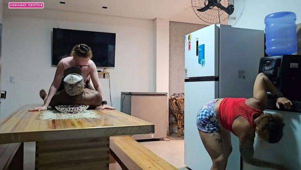 Kitchen Sex Leads to Bedroom Creampie with Lorrany Exotica - xxxfiles.com on v0d.com