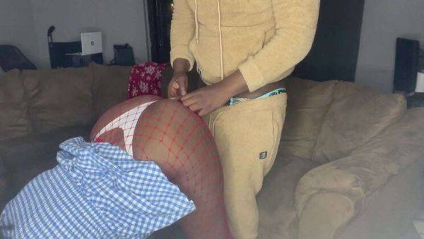 Big Tits Black Amateur Sucks Lion Cock - porntry.com on v0d.com