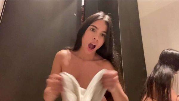 Latin Babe Marianamx Caught Jerking Off in Store Fitting Room - xxxfiles.com on v0d.com