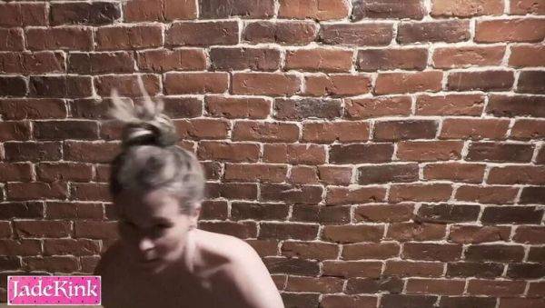 Blonde Slut Gets Spanked and Fucked Against Brick Wall - veryfreeporn.com on v0d.com