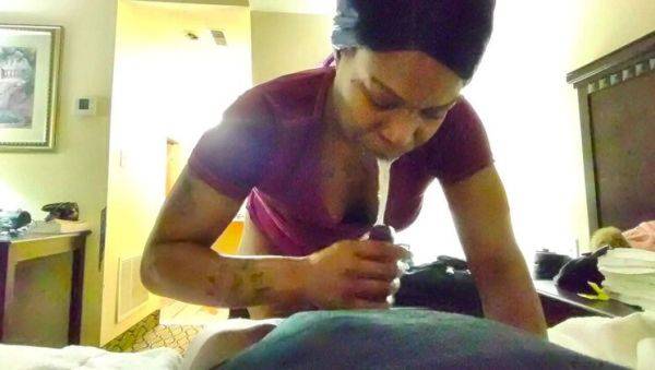 BLACK GODDESS SPITS: Deepthroat Prostitute Blowjob with Doctor Grool - xxxfiles.com - Usa on v0d.com