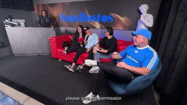 Blonde Bombshell Sara Fucks Fan with Massive Cock while Husband Watches in Shame - Juan Bustos Show - xxxfiles.com on v0d.com