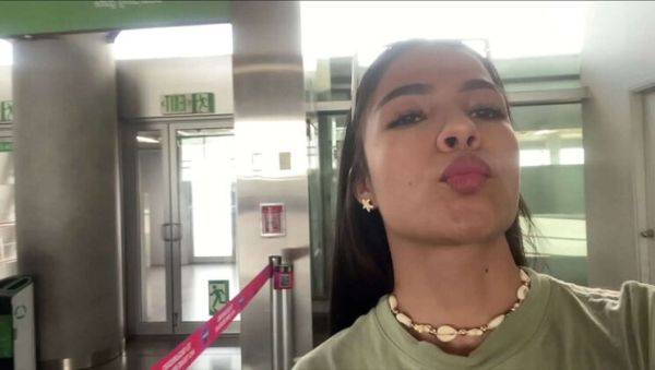 Teen Plane Passenger Masturbates in Bathroom with Cream - xxxfiles.com on v0d.com