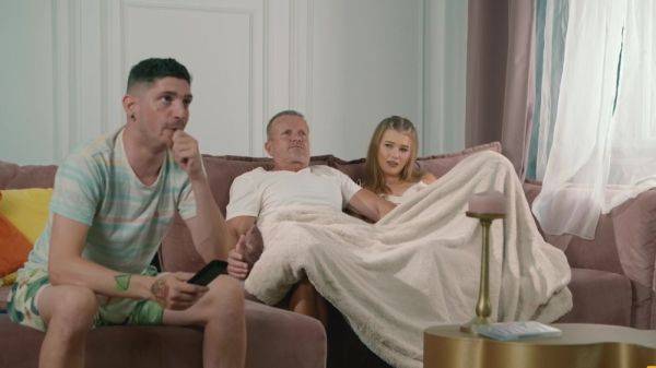 Old man fucks son's hot girlfriend in very unique hardcore positions - hellporno.com on v0d.com