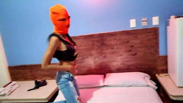 Brunette Stepsis Gets Wild on Halloween Night - porntry.com on v0d.com