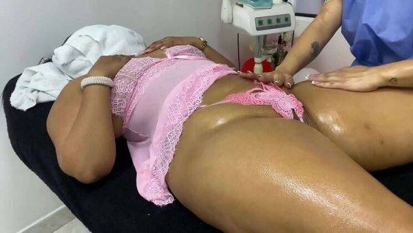 Sexy Stepmom Gets Massaged by Beautiful Latina Irina - porntry.com on v0d.com