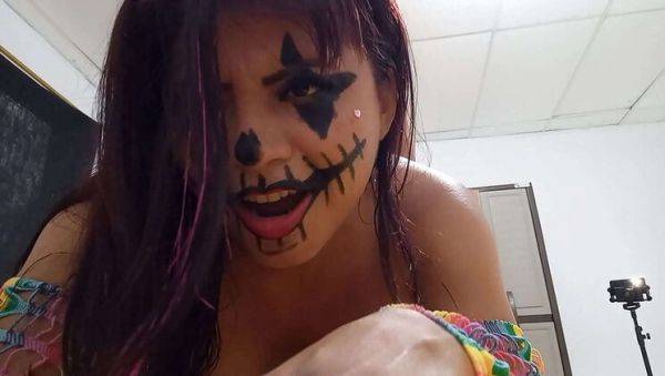 Horny Stepsister Proposes Wild Halloween Sex to Her Lucky Stepbrother - porntry.com on v0d.com