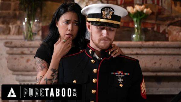PURE TABOO Lonely Widow Dana Vespoli Wants Stepson To Wear Gone Husband Military Uniform & Fuck Her - txxx.com on v0d.com