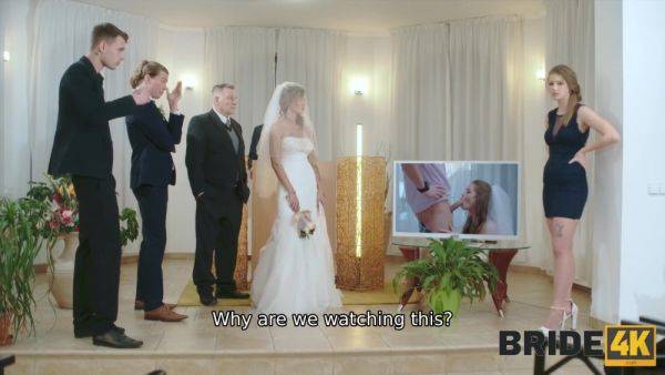 Blonde bride caught cheating during the wedding! - Bride4K - anysex.com - Czech Republic on v0d.com