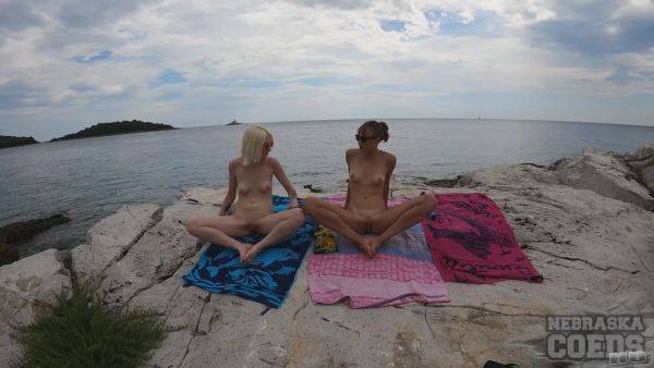 Naked Beach Day On Vacation In Croatia Enjoying Sun On Both Ingrida And Miss Pussycat - hotmovs.com - Croatia on v0d.com
