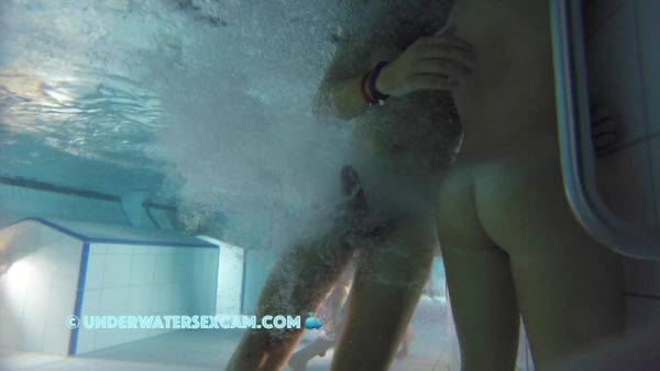 Teen couple masturbates with the jet stream and she gets fingered in the sauna pool - hclips.com on v0d.com