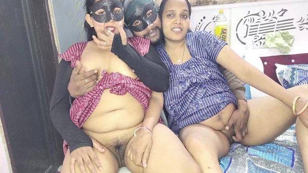 Xxx Threesome Fucking Of Cheerful Devrani-jethani After Licking Pussy - desi-porntube.com - India on v0d.com
