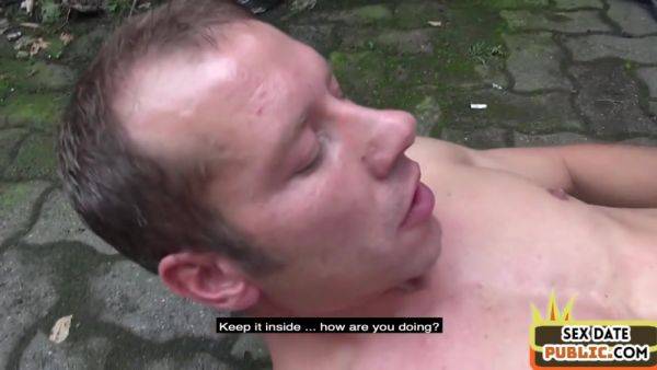 Facial mature slut 3some fucked outdoor on public place - hotmovs.com on v0d.com