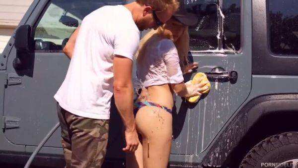 Goldie's Bubble Butt Car Wash - Creampie with Ryan Madison - veryfreeporn.com on v0d.com