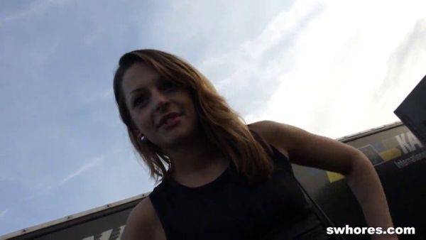 Watch this hot chick go wild with her mouth and tight ass in POV street action! - sexu.com on v0d.com