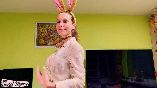 Cute Big Boobs Bunny Delivers Awesome Easter Blowjob - Sweet Minnie - hclips.com on v0d.com
