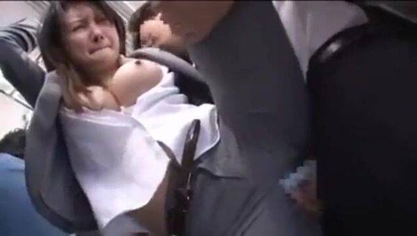 She takes out her tits, rubs them, gives her a hand job, and cums inside her. - senzuri.tube on v0d.com