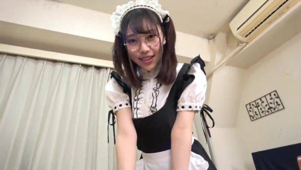 She gets fucked in the face and gets on the desk wearing a maid costume, and her panties are peeked out from below. - senzuri.tube on v0d.com