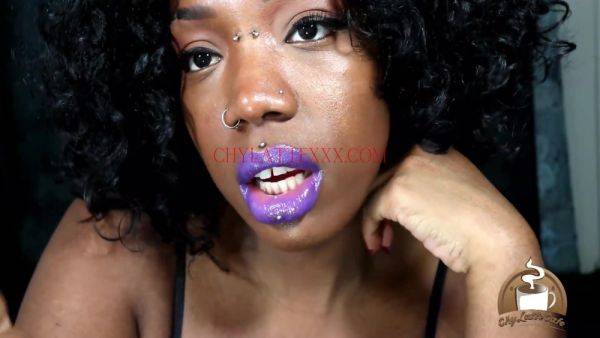 Purple Kisses Purple Lipstick Joi - upornia.com on v0d.com