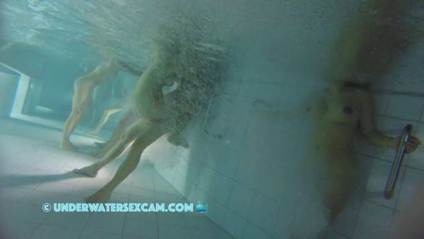 I Enjoy The View Of Her Great Brown Nipples While She Enjoys The Underwater Massage - hclips.com on v0d.com
