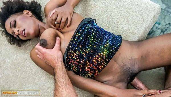 Ebony Casting - Inexperienced Black Model Convinced to Bang the Boss - porntry.com on v0d.com
