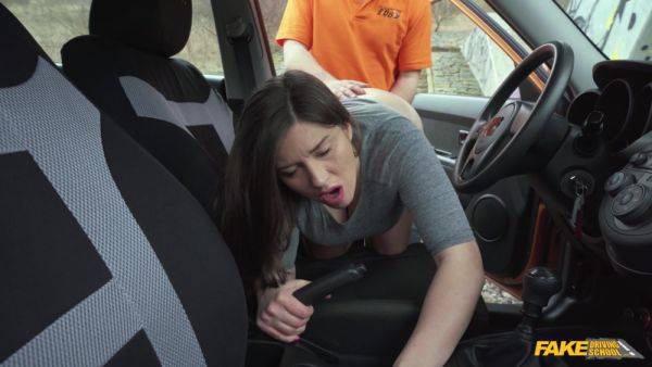 Adorable babe fucks with her driving instructor and loves it - xbabe.com on v0d.com