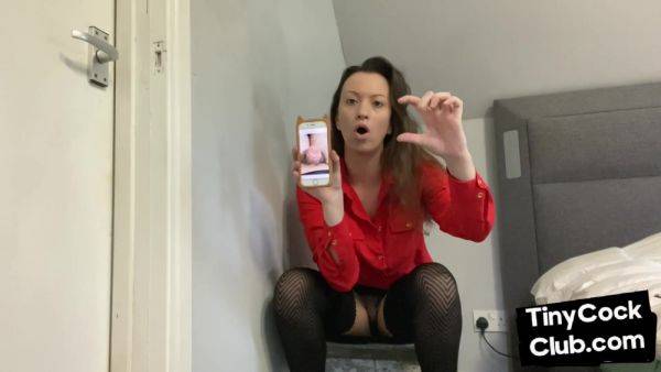 SPH domina in leather skirt talks bad to small dick losers - txxx.com - Britain on v0d.com