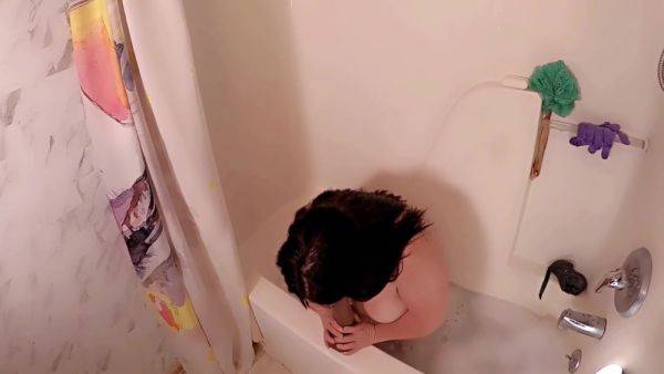 Bathtime Masturbation With Bbc Dildo - hotmovs.com - Usa on v0d.com