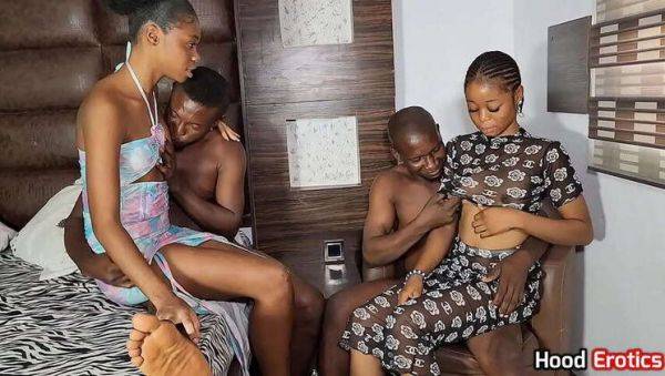 Charming African Teens Savoring Big Black Cocks at Home - veryfreeporn.com on v0d.com