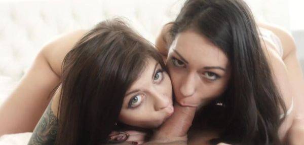 Cheerful Teen Girlfriends Sharing The Hard Cock (1) - inxxx.com on v0d.com