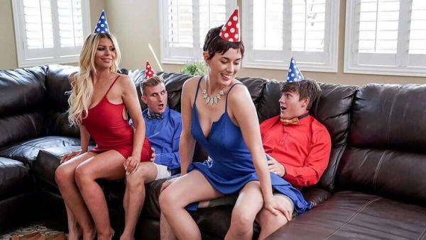 Two Step-Moms Plan an Unforgettable Birthday Surprise for Their Step-Sons: A Swapmilf Special - veryfreeporn.com on v0d.com