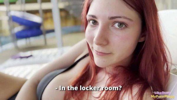 Redhead Stranger Gives Intense Blowjob and Ride in Locker Room - LikaBusy - veryfreeporn.com on v0d.com