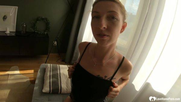 Horny beauty teasing with a nice shaved slit - sunporno.com on v0d.com