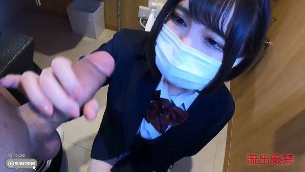 Asian schoolgirl sucked dick and got fucked in a bathroom pov - anysex.com - Japan on v0d.com