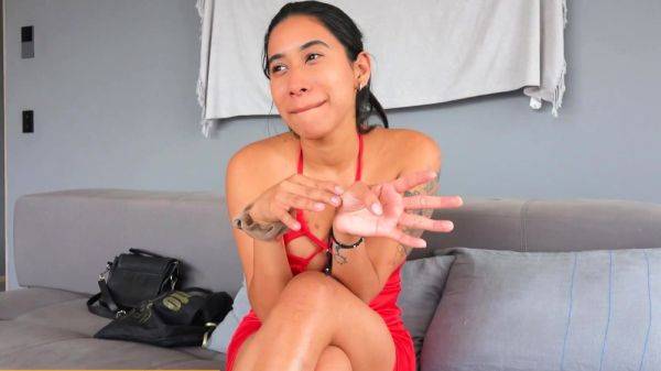 Real amateur Latina teen grips huge dick - drtuber.com on v0d.com