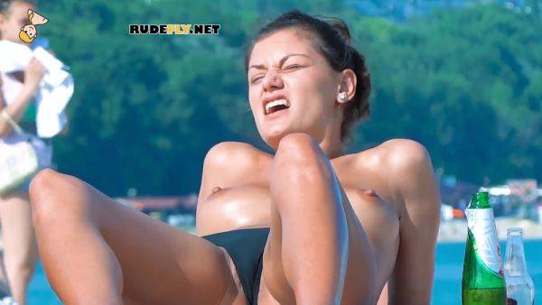 Hot Beauty Is Young Nudist Spending Her Day On The Beach - hclips.com on v0d.com