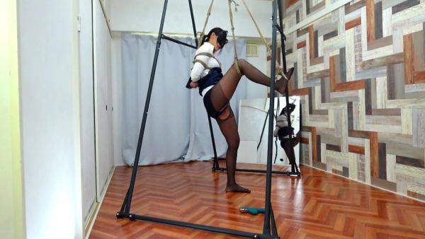 Tied Up And Playing With The Wet Crotch - hclips.com on v0d.com