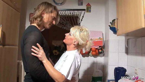 German MILF Stepmom Convinces Step Son for a Forbidden Encounter in the Kitchen - xxxfiles.com - Germany on v0d.com