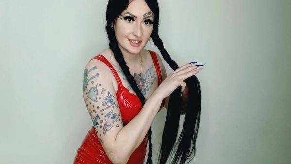 I Know That You Love To Jerk Off To Gorgeous Brunettes. Long Hair Fetish. Dominatrix Nika Combs Her Long Hair Plays With It - hclips.com on v0d.com