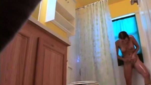 Stepdaughter 19 shaves pussy in shower (hidden cam) - drtuber.com on v0d.com
