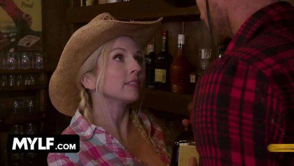 MILF Christie Stevens Rides Big-Cocked Cowboy in Saloon - Mylf Labs - veryfreeporn.com on v0d.com