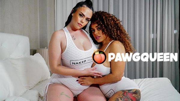 PAWGQueen Interracial Lesbians Twerking and Strap-on Fucking - txxx.com on v0d.com