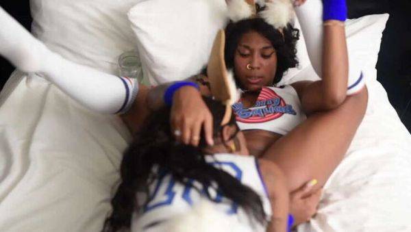 Ebony Lesbians Tinee & Lola: Hot Scissoring & Pussy Eating Action - xxxfiles.com on v0d.com