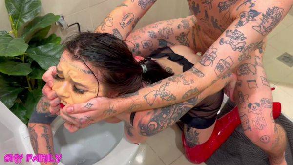 Tattooed couple loves unusual anal sex - like it! - anysex.com on v0d.com