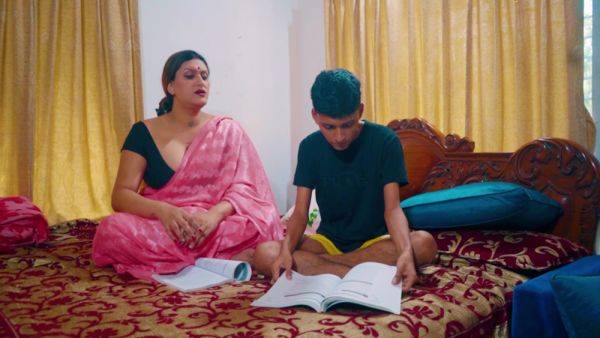 Desi Stepmom Taught Her Stepson How To Do Sex While He Was Studying (hindi Audio) - desi-porntube.com - India on v0d.com